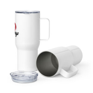 Travel mug with a handle